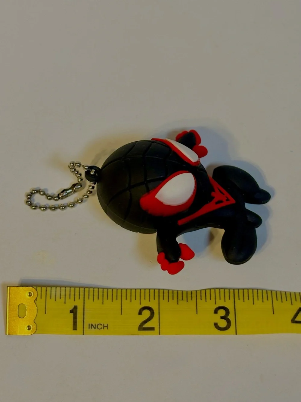 Spider Man Miles Morales Spin Spidey Rubber Swing Keychain Backpack Charm Kawaii